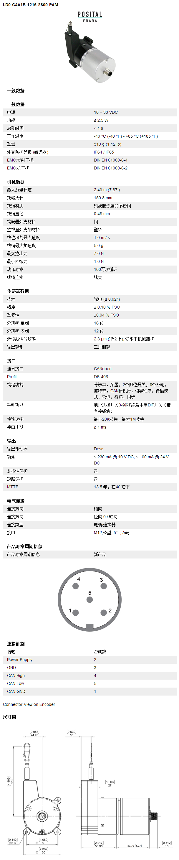 經(jīng)濟(jì)型線性傳感器，塑料外殼